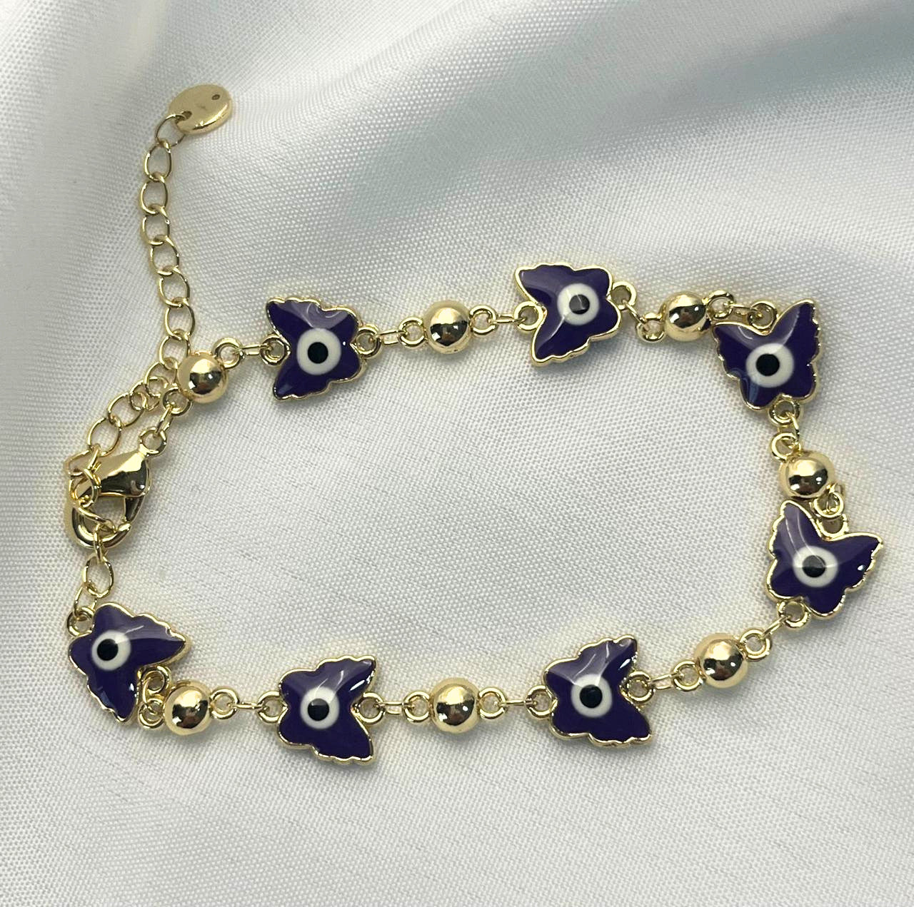 Pulsera Protección Mariposa Índigo Chapa