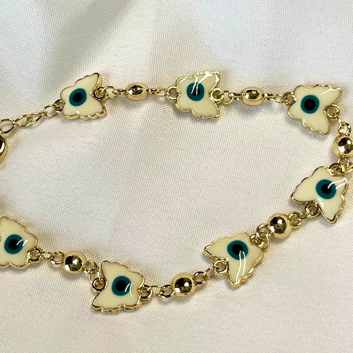 Pulsera Protección Mariposa Marfil Chapa