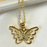Gargantilla Mariposa Detalle Azul Chapa