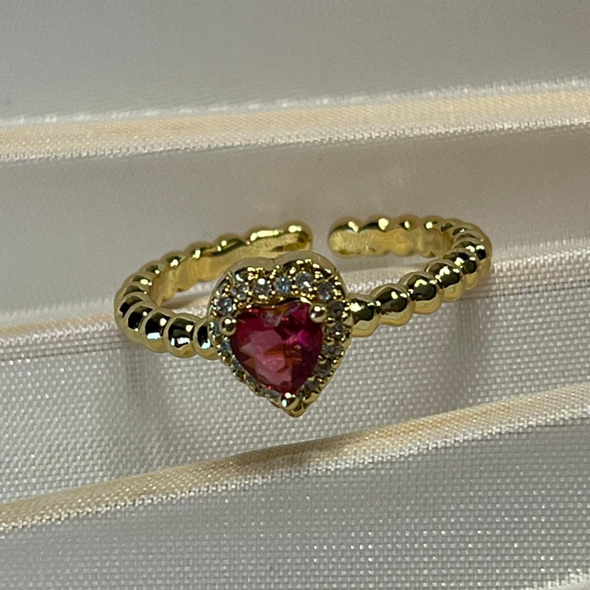 Anillo Corazón Ardiente Chapa