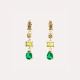 Aretes Esmeralda Radiante Chapa