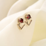 Aretes Flecha Rubí Chapa