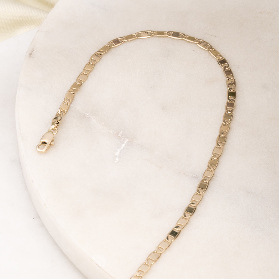 Cadena Chapa 18K 55CM 4MM