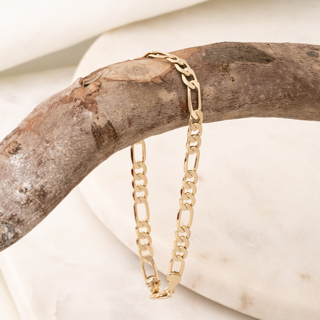 Pulsera Dorada Esencial Chapa 22 CM 5.5MM