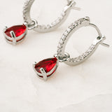 Aretes Rubí Encanto Rodio
