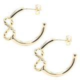 Aretes Nudo Dorado Chapa