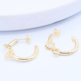 Aretes Nudo Dorado Chapa