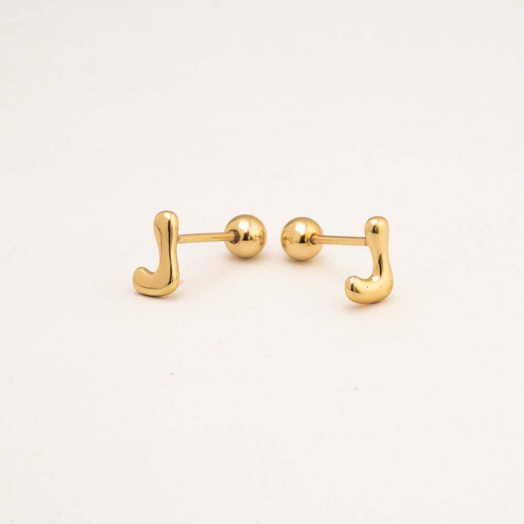 Arete Letra J Chapa