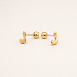 Arete Letra J Chapa