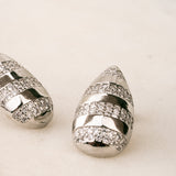 Aretes Aura Rayada Rodio