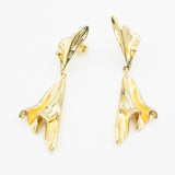 Aretes Hojas Doradas