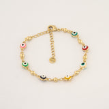 Pulsera Ojitos Circulares Multicolor 2 Chapa