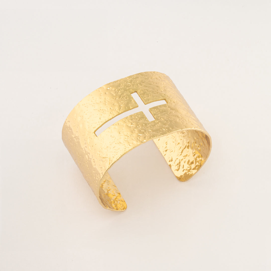 Brazalete Cruz Texturizada Chapa