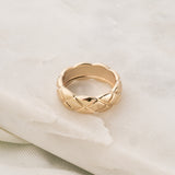 Anillo Trenzado Elegante #6 Chapa