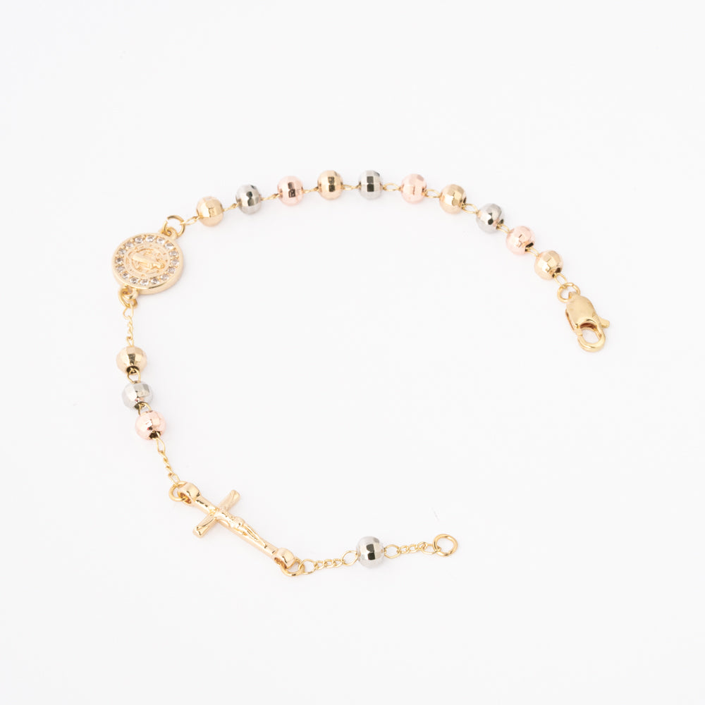 Pulsera Rosario 5mm Chapa