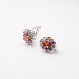 Aretes Fulgor Carmesí Rodio