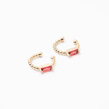 Aretes Piedra Rubina Chapa
