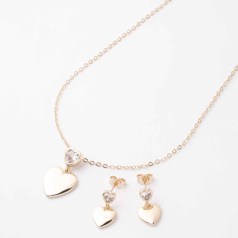 Juego Corazón Dual Diamante Chapa