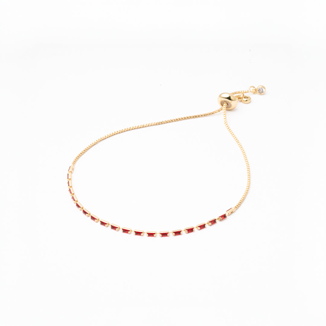 Pulsera Rubí Deslizante Chapa