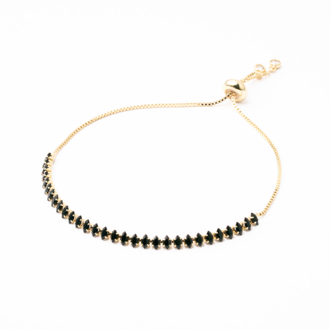 Pulsera Piedra Negra Chapa