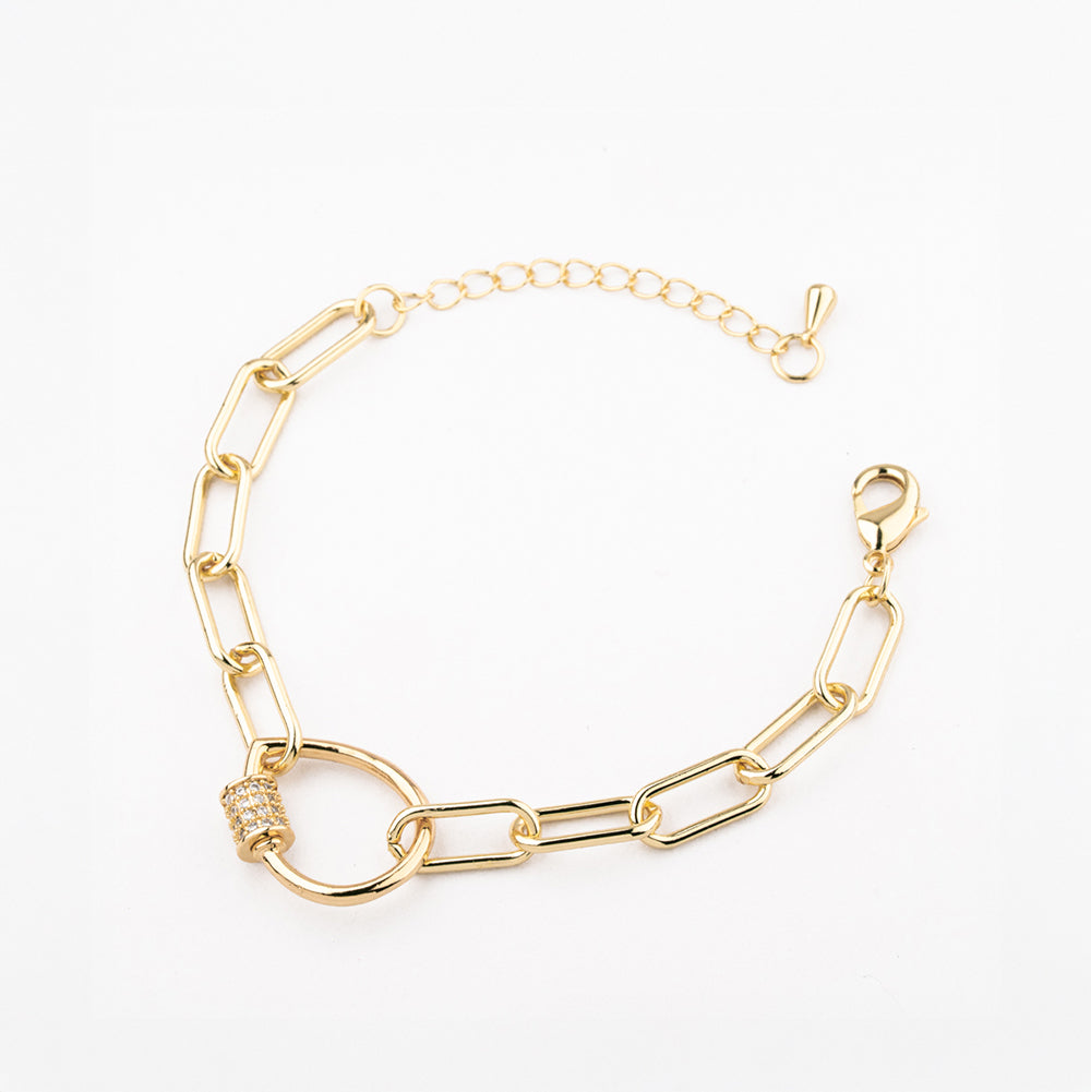 PULSERA ESLABÓN ARO CHAPA