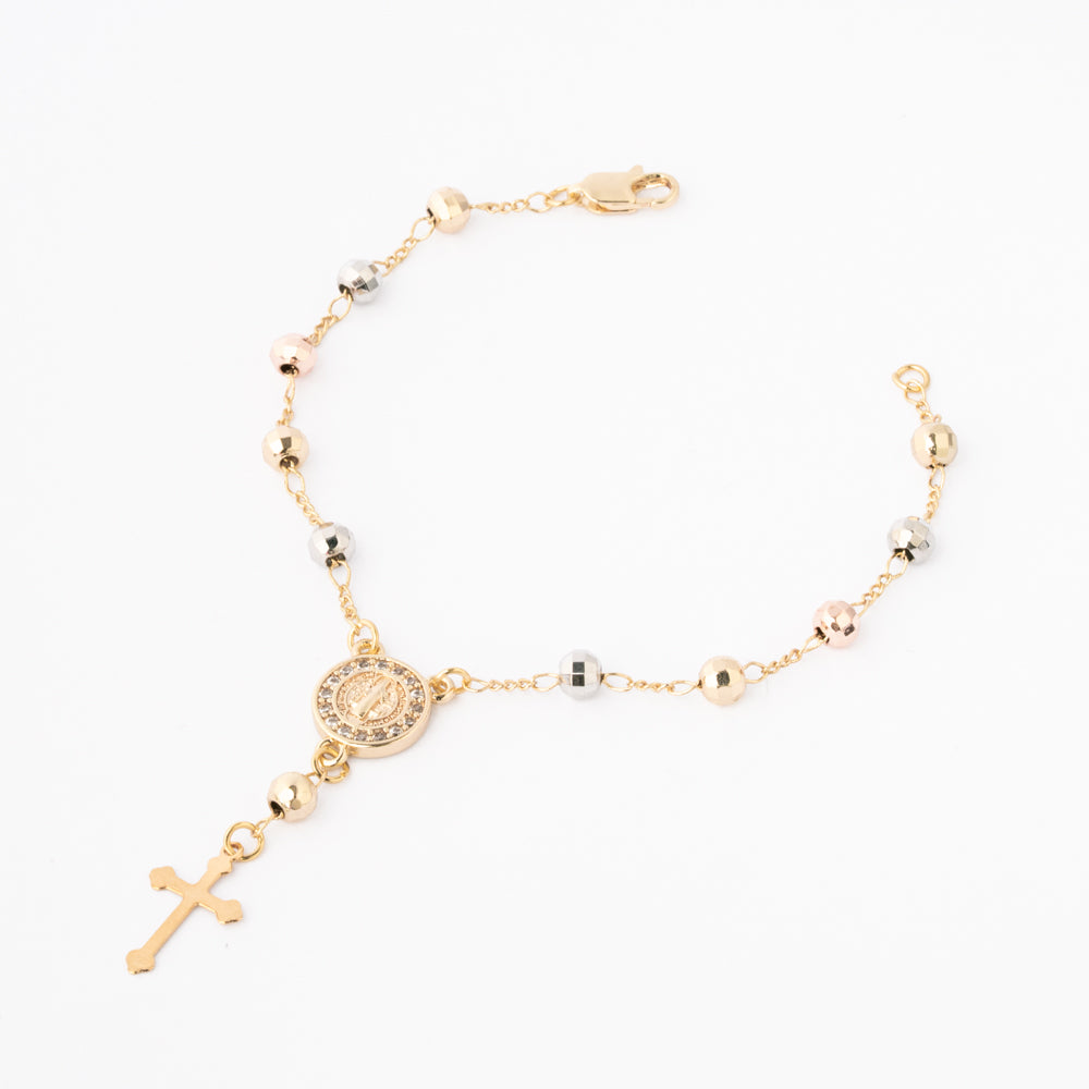 Pulsera Rosario 3 colores Chapa