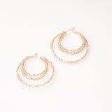 Arracada Doble Trenza 4CM Chapa