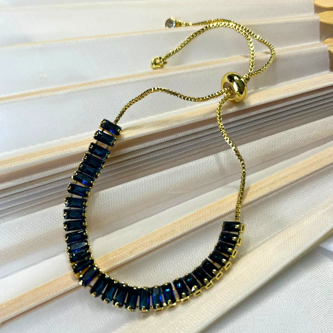 Pulsera Barra de Zafiros Chapa