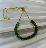 Pulsera Barra de Esmeraldas Chapa