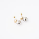 Aretes Esfera Satinada Dual Chapa