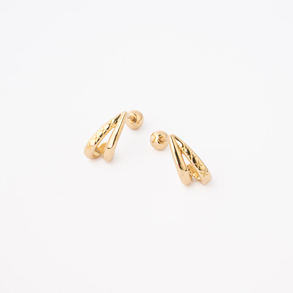 Aretes Ecplipse Tallado Chapa