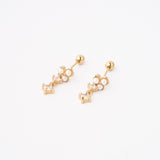 Aretes Trio Aperlado Chapa