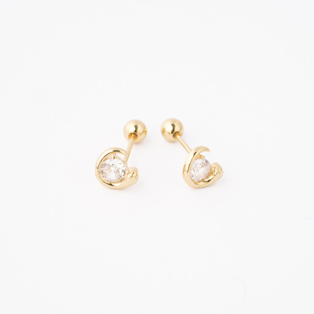 Aretes Serpens Diamante Chapa