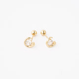 Aretes Serpens Diamante Chapa