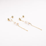 ARETE CADENA PERLA CHAPA