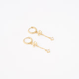 Aretes Flor de Lis Chapa