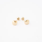 Aretes Cubo Satinado Chapa