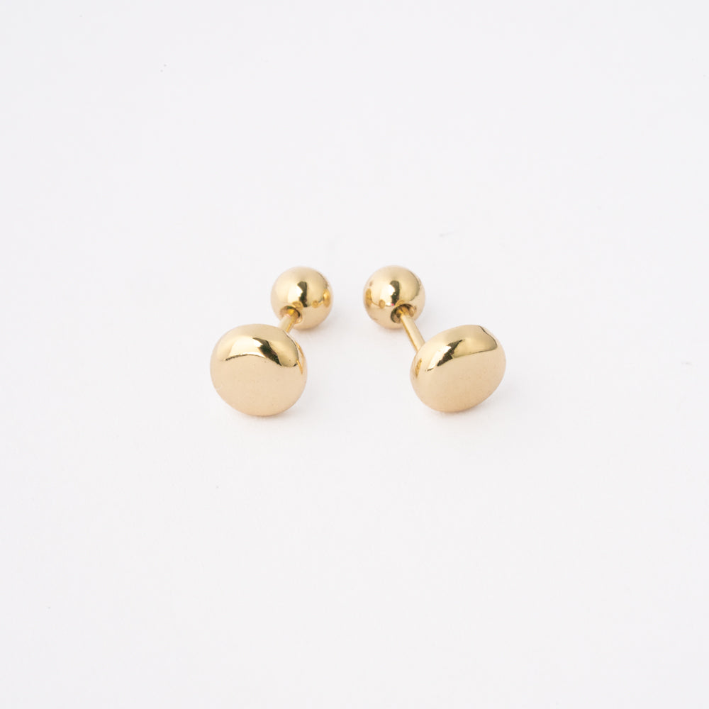 Aretes Esfera Satinada Chapa