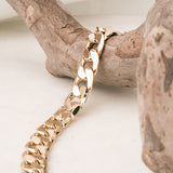 Gargantilla Eslabón Dorado Chapa 8mm 55 cm