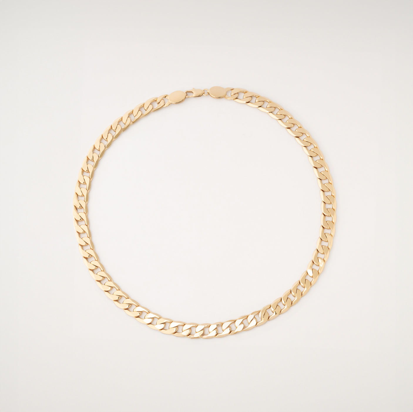 Gargantilla Eslabón Dorado Chapa 8mm 55 cm