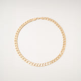 Gargantilla Eslabón Dorado Chapa 8mm 55 cm