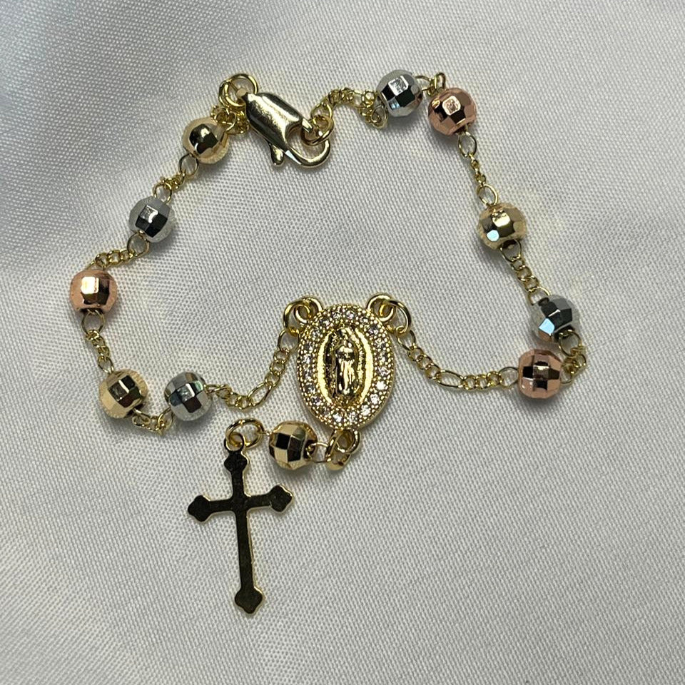 Pulsera Misterio Virgen de Guadalupe Brillos Chapa
