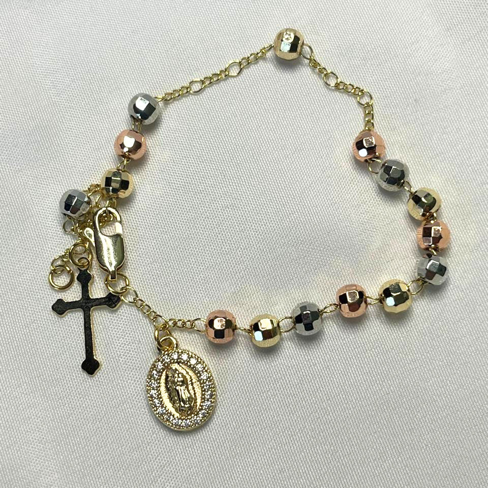 Pulsera Misterio Virgen de Guadalupe Diamantes Chapa