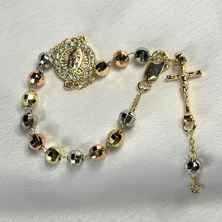 Pulsera Misterio Virgen de Guadalupe brillante G Chapa